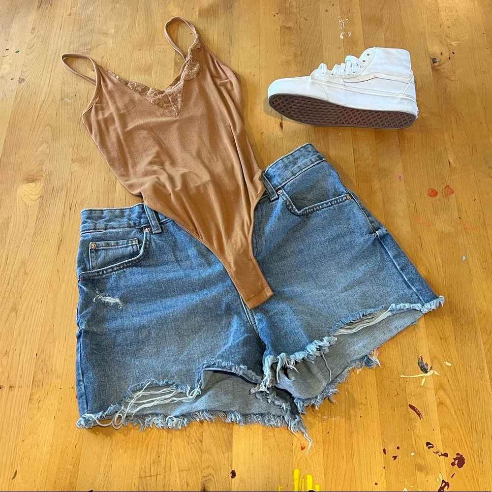 American Rag Womens Lace Trim Bodysuit
